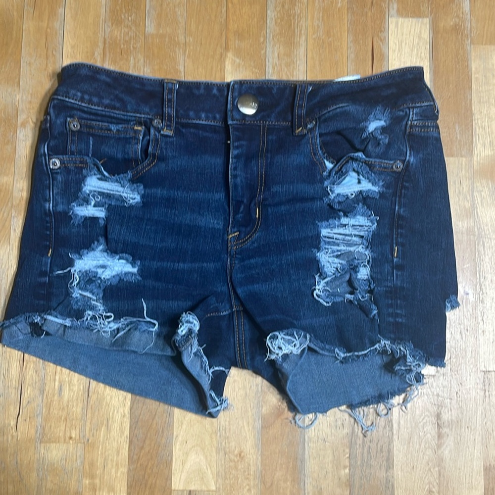 American Eagke high rise shortie Jean shorts